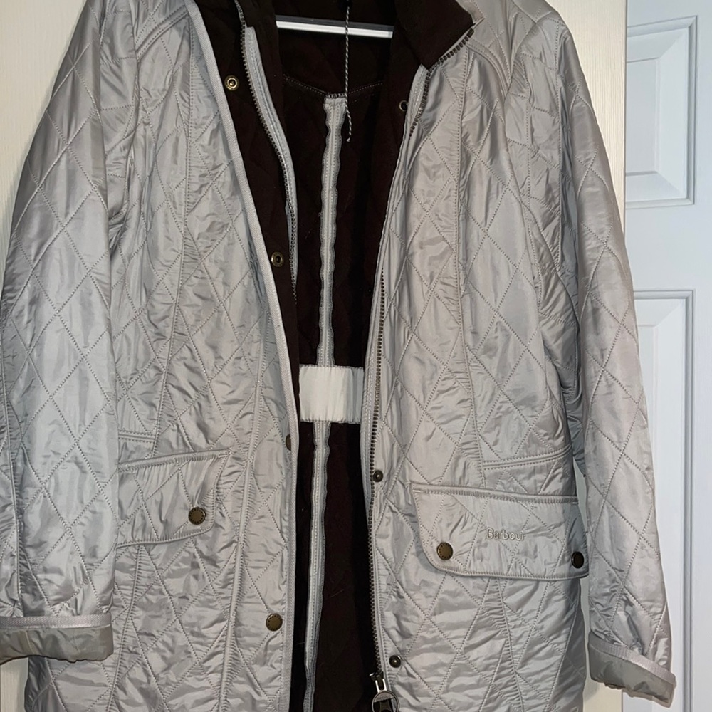 BARBOUR WOMENS QUILTED JACKET ZIP up Size 12